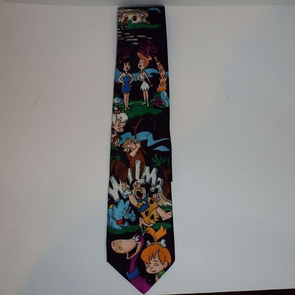 Vintage Hanna Barbera Fintstones Polyester Tie - Picture 2 of 10
